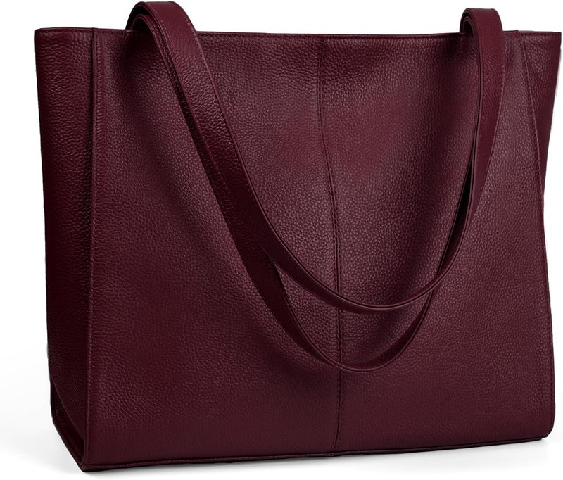 befen Genuine Leather Tote Bag for Women Work, Women's Leather Shoulder Bags Purses Satchel Handbags with Laptop Compartment - Image 1